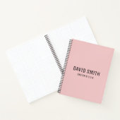 Pink Personalized Sketchbook Name Notitieboek (Binnen)