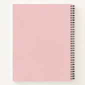 Pink Personalized Sketchbook Name Notitieboek (Achterkant)