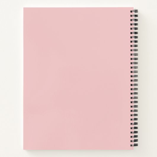 Pink Personalized Sketchbook Name Notitieboek (Achterkant)