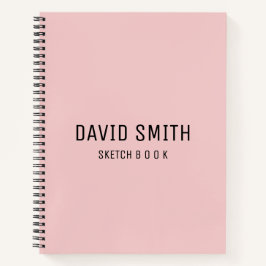 Pink Personalized Sketchbook Name Notitieboek