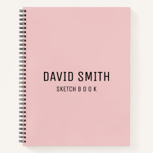 Pink Personalized Sketchbook Name Notitieboek