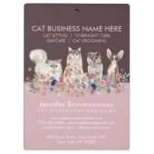 Pink Pet Cat Sitting Pet Veterinary Service Klembord (Achterkant)
