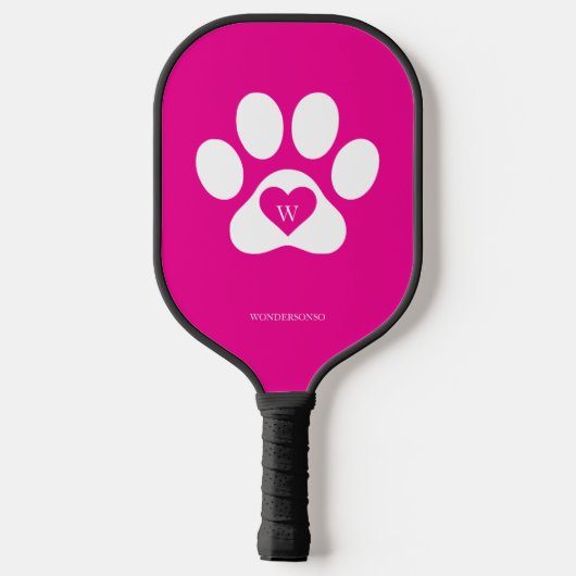 Pink pET pAW dOG cAT Pickleball Paddle (Achterkant)