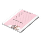 Pink Pet Sitter Intake Form Notitieblok (Linkerzijde)