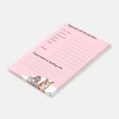 Pink Pet Sitter Intake Notitieblok Post-it® Notes (Schuin)