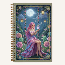 Pink Petal Gown & Glowing Butterfly Fairy Journal Notitieboek