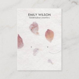 PINK PETAL HANDMADE PAPIER 2 STUD EARRING DISPLAY  VISITEKAARTJE