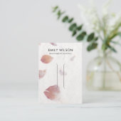 PINK PETAL HANDMADE PAPIER HAIR CLIP DISPLAATS KAA VISITEKAARTJE (Staand voorkant)