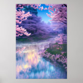 Pink Petal Paradise, Cherry Blossom Wonderland Poster (Voorkant)