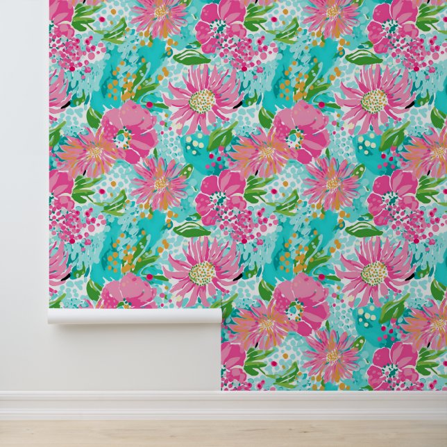 Pink Petal Play Behang (Applicatie)