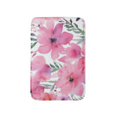 Pink Petals | Watercolor Floral Painted Flowers Badmat (Voorkant Verticaal)