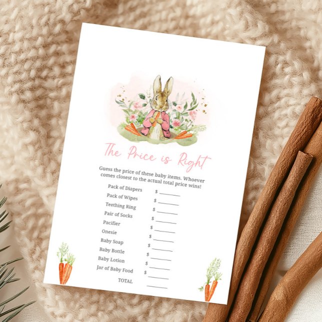 Pink Peter Rabbit Baby Shower Price is Right Game (Creator heeft geüpload)