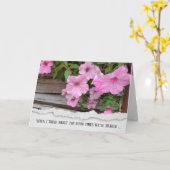Pink Petunia Friendship Kaart (Gele Bloem)
