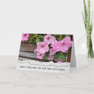 Pink Petunia Friendship Kaart