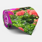 Pink Petunia Geraniums Stropdas (Opgerold)