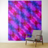 Pink Petunia Ikat Miami Wandkleed (In situ)