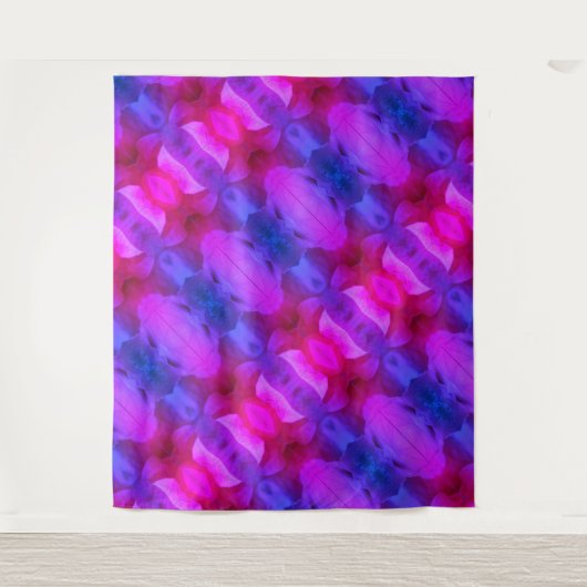 Pink Petunia Ikat Miami Wandkleed (Voorkant)