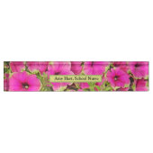 PINK PETUNIAS DESK NAME BORD NAAMBORDJE (Voorkant)