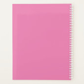 Pink Petunias Foto Monogram Planner (Achterkant)