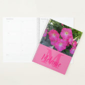 Pink Petunias Foto Monogram Planner (Display)