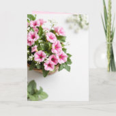 Pink Petunias Personalize Birthday Back Too Kaart (Achterkant)