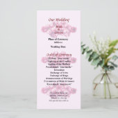 Pink Petunias Wedding Programme Programmakaart (Staand voorkant)