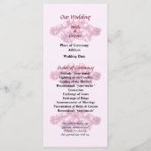 Pink Petunias Wedding Programme Programmakaart (Voorkant)