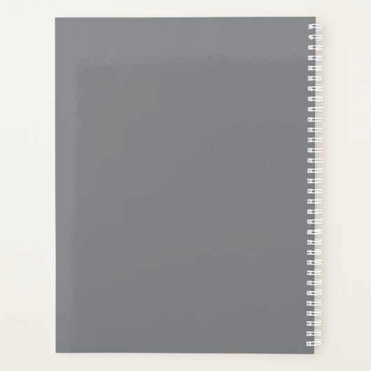 Pink & Pewter Laurentian Floral Custom Name Planner (Achterkant)