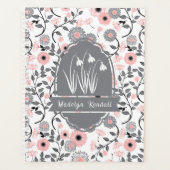 Pink & Pewter Laurentian Floral Custom Name Planner (Voorkant)