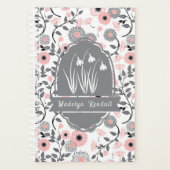 Pink & Pewter Laurentian Floral Custom Name Planner (Voorkant)