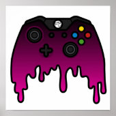 Pink Phase Dripping XBOX Controller Poster (Voorkant)