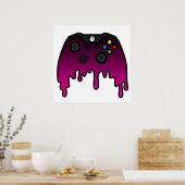 Pink Phase Dripping XBOX Controller Poster (Keuken)