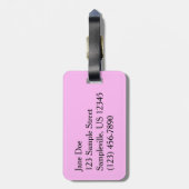 Pink Phlox en Grass Summer Floral Bagagelabel (Achterkant verticaal)