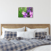Pink Phlox en Grass Summer Floral Canvas Afdruk (Insitu (Slaapkamer))