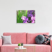 Pink Phlox en Grass Summer Floral Canvas Afdruk (Insitu (Woonkamer))