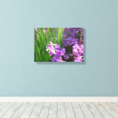 Pink Phlox en Grass Summer Floral Canvas Afdruk (Insitu (Houten vloer))