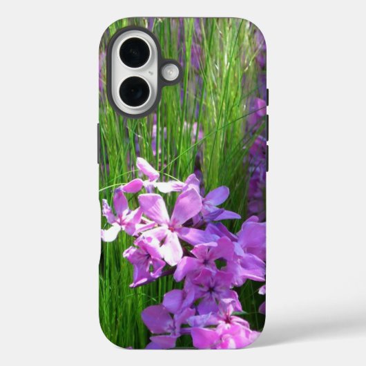 Pink Phlox en Grass Summer Floral Case-Mate iPhone Case (Achterkant)