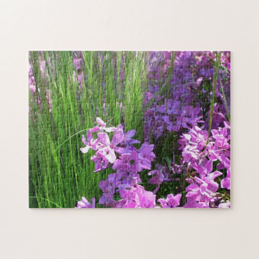 Pink Phlox en Grass Summer Floral Legpuzzel (Horizontaal)