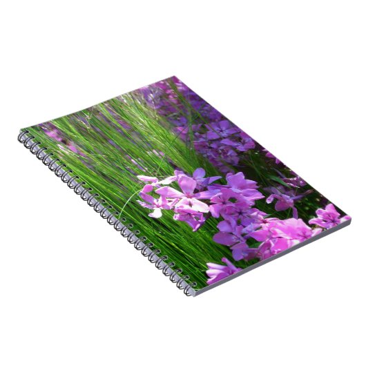 Pink Phlox en Grass Summer Floral Notitieboek (Rechterzijde)