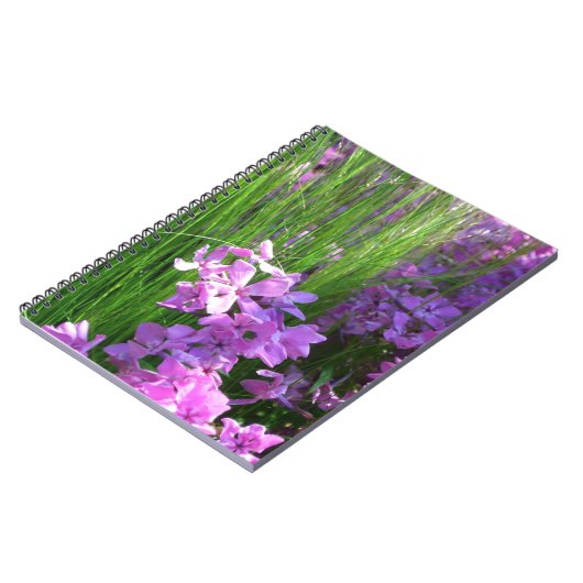 Pink Phlox en Grass Summer Floral Notitieboek (Linkerzijde)