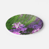 Pink Phlox en Grass Summer Floral Papieren Bordje (Gekanteld)