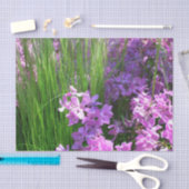 Pink Phlox en Grass Summer Floral Tissuepapier (Craft)