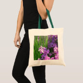 Pink Phlox en Grass Summer Floral Tote Bag (Voorkant (product))
