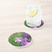 Pink Phlox en Grass Summer Floral Zandsteen Onderzetter (Zijkant)