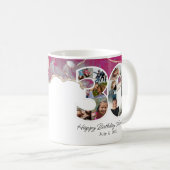 Pink Photo Collage Number 30 - 30th Birthday Koffiemok (Voorkant rechts)