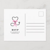 Pink Photo Nursing School Afstudeerfeest Briefkaart (Achterkant)