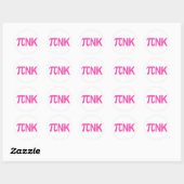 PINK PI NK RONDE STICKER (Vel)