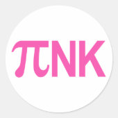 PINK PI NK RONDE STICKER (Voorkant)