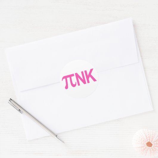 PINK PI NK RONDE STICKER (Envelop)