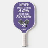 Pink Pickleball Gifts Girls Typography For Her Pickleball Paddle (Voorkant)